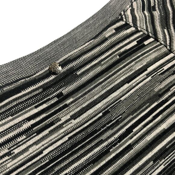 Trina Turk Lightweight Sweatshirt Variegated Gray Stripe Raglan Sleeve Small - Picture 6 of 11